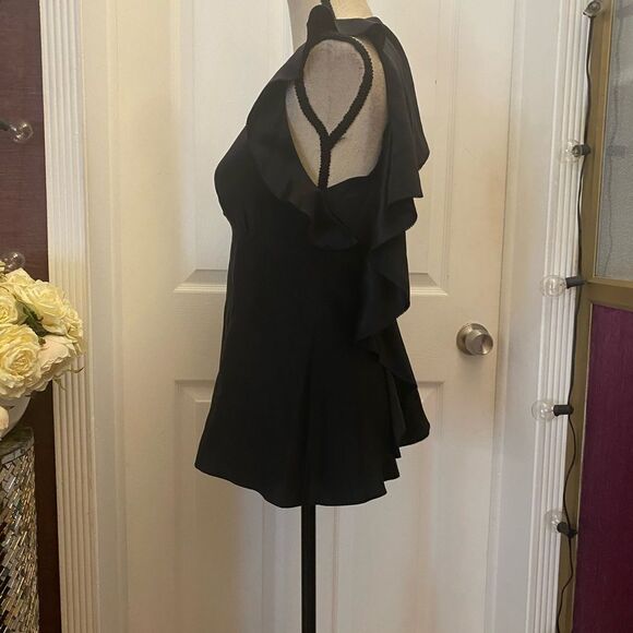 BCBG MaxAzria 100% silk open back blouse, XS - Picture 4 of 6